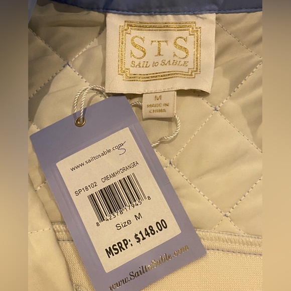 Sail to Sable Sherpa Fleece Quilted Vest Periwinkle Blue M - Picture 6 of 6